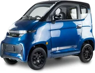 Skutery - Czterokołowiec lekki, skuter elektryczny zabudowany z dachem MICRO CAR BILI BIKE SIGMA 4 GEL niebieski-ciemne wnętrze - miniaturka - grafika 1