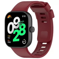 Akcesoria do smartwatchy - Zamienna silikonowa opaska pasek SOFTBAND do Xiaomi Mi BAND 8 PRO / Redmi Watch 4 bordowa - miniaturka - grafika 1