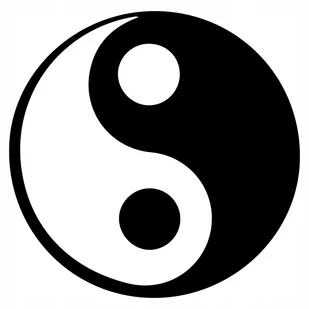 Naklejka na autoYIN YANG 10 cm - Akcesoria motoryzacyjne Naklejka na autoYIN YANG 10 cm - Akcesoria motoryzacyjne - miniaturka - grafika 1