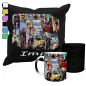 Gadżety dla niej i dla niego - ZESTAW KUBEK MAGICZNY ZMIENIAJĄCY KOLOR +POSZEWKA G-T-A GRA PREZENT +IMIĘ - miniaturka - grafika 1