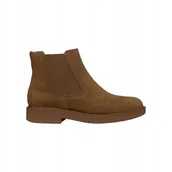 Botki damskie - GEOX BOTKI DAMSKIE ZAMSZOWE BRĄZOWE WSUWANE PRZED KOSTKĘ 42 6AA - miniaturka - grafika 1