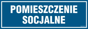 PA018 POMIESZCZENIE SOCJALNE, PN - PŁYTA PCV 1MM; (150X50MM) - Tablice BHP - miniaturka - grafika 1