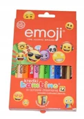 Kredki, ołówki, pastele i pisaki - St. Majewski St Majewski KREDKI BAMBINO DREWNIANE GRUBE 12 KOLORÓW + TEMPERÓWKA EMOJI - miniaturka - grafika 1