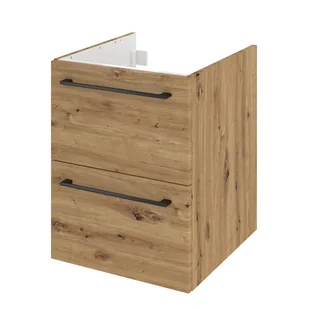 Szafka pod umywalkę wisząca Remix 58x46x45 cm brązowa złoty dąb Sensea - Szafki łazienkowe - miniaturka - grafika 1