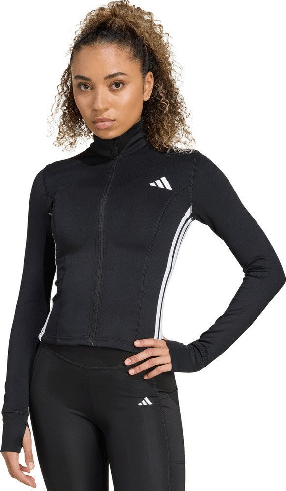 Bluza damska adidas Workout Essentials 3-Stripes Zip Through czarna KB7843 XL