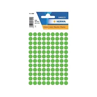 Etykiety do drukarek - HERMA 1848 wielofunkcyjne etykiety/okrągłe kolorowe kropki (Ø 8 mm, 5 arkuszy, papier, matowy) samoprzylepne, trwałe punkty do etykietowania odręcznego, 540 naklejek, jasnozielone - miniaturka - grafika 1