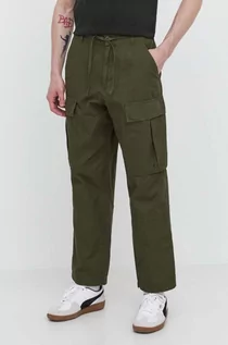 Spodnie męskie - DC spodnie bawełniane kolor zielony proste ADYNP03077 - grafika 1