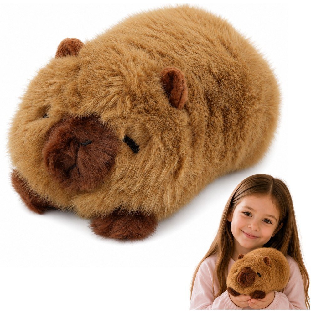 LeanToys Pluszowa Kapibara Zwierzątko Maskotka Przytulanka Brązowa 16 cm EDUKAMP 31270