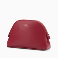 Kosmetyczki, organizery i kuferki - Kosmetyczka Damska Podróżna Półokrągła Na Zamek PUCCINI Czerwona QML003-3B - miniaturka - grafika 1