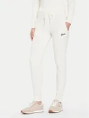 Spodnie damskie - Guess Spodnie dzianinowe V5BB20 Z0572 Beżowy Regular Fit - miniaturka - grafika 1