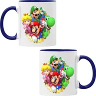 Kubki - Supermario14 Kubek Ceramiczny Prezent Tasse Mug Super Mario Luigi Princess Peach Bowser, Ciemnoniebieski 330 ml - miniaturka - grafika 1