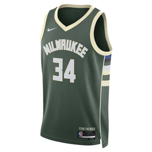 Koszulka męska Nike Dri-FIT NBA Swingman Milwaukee Bucks Icon Edition - Zieleń - Swetry męskie - miniaturka - grafika 1