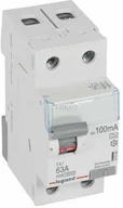 Bezpieczniki elektryczne - Legrand WYŁĄCZNIK RÓŻNICOWOPRĄDOWY P 302 2P 63A 100MA TYP A SERII TX3, 411566 - miniaturka - grafika 1