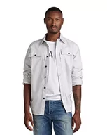 Koszule męskie - G-STAR RAW Męska koszula z panelem Cargo, regularna koszulka, wielokolorowa (Oyster Mushroom/White Oxford 7665-D877), S, Wielokolorowy (Oyster Mushroom/White Oxford 7665-d877), S - miniaturka - grafika 1
