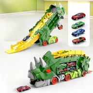 Zabawki zdalnie sterowane - Ciężarówka Dinozaur 63cm Triceratops 3w1 Wyrzutnia Zjeżdżalnia Samochody - miniaturka - grafika 1