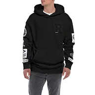 Bluzy męskie - Replay Męska bluza z kapturem, 098 BLACK, S - miniaturka - grafika 1