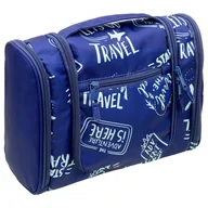 Kosmetyczki, organizery i kuferki - Kosmetyczka, Travel, Napisy, Niebieski - miniaturka - grafika 1