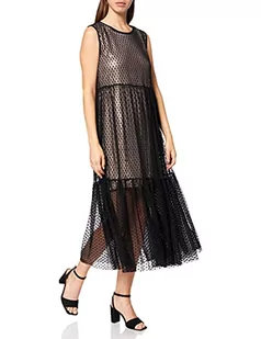 Derhy Damska sukienka koktajlowa Adequat, czarny i złoty, S - Sukienki - miniaturka - grafika 1