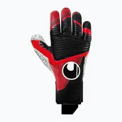 Piłka nożna - Rękawice bramkarskie uhlsport Powerline Supergrip+ Reflex czarne/czerwone/białe - miniaturka - grafika 1