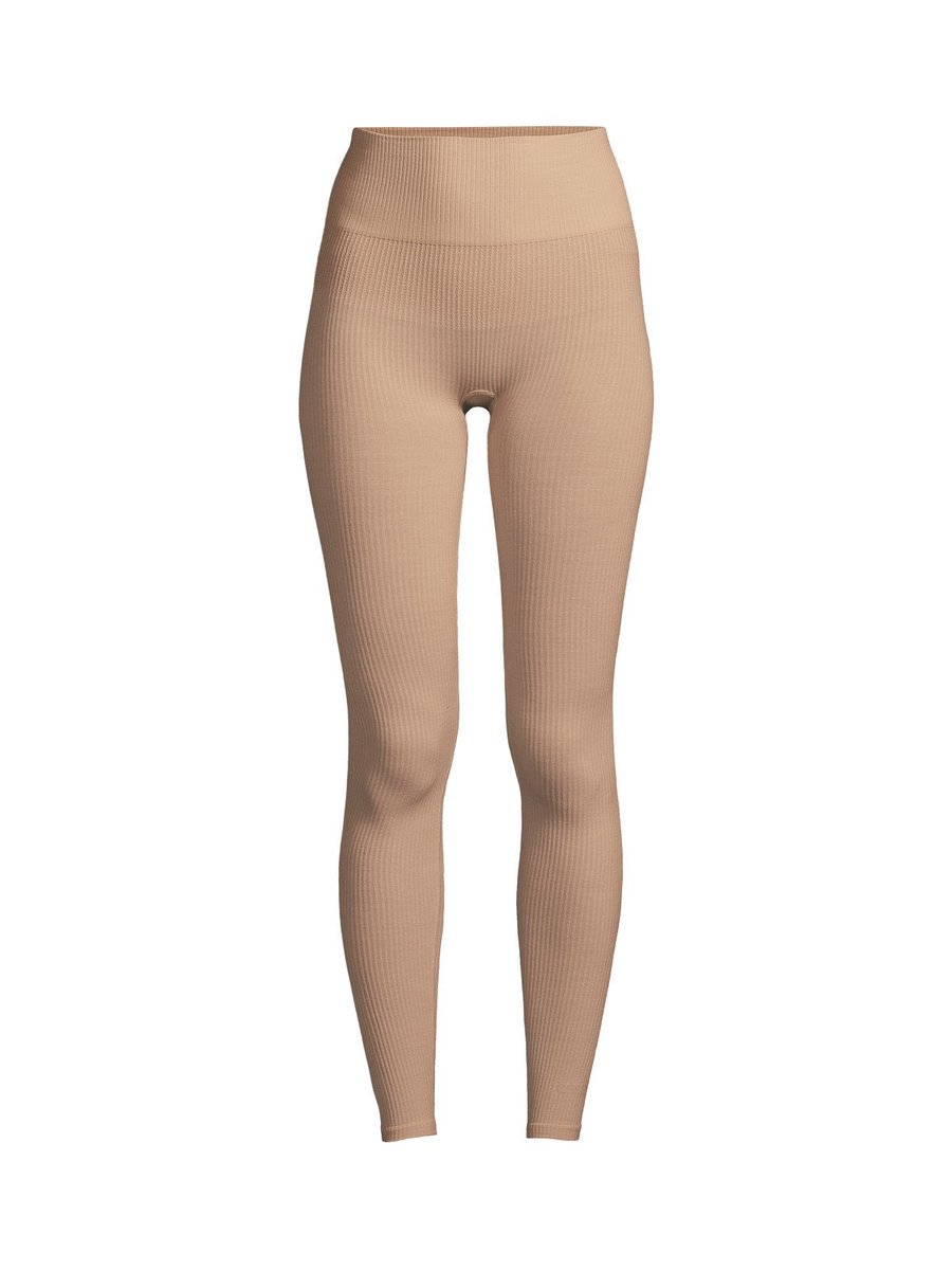 Legginsy CASALL Wool Rib Tights beżowy L