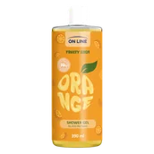 Żele pod prysznic dla mężczyzn - On Line Fruity Shot Orange, żel pod prysznic, 390 ml - miniaturka - grafika 1