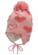 Czapki damskie - Sterntaler Dziewczęca GOTS czapka z pomponem w kształcie serca, różowa, 49 - miniaturka - grafika 1