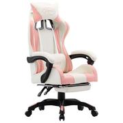Fotele gamingowe - Fotel gamingowyVIDAXL, różowo-biały, 64x65x119 cm - miniaturka - grafika 1