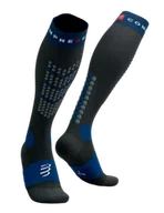 Skarpetki sportowe męskie - COMPRESSPORT Skarpety kompresyjne narciarskie ALPINE SKI FULL SOCKS black/estate blue - miniaturka - grafika 1