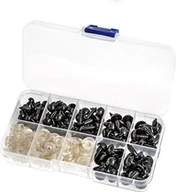 Kolorowanki, wyklejanki - Bezpieczne oczka z zabezpieczeniem 100szt mix - miniaturka - grafika 1