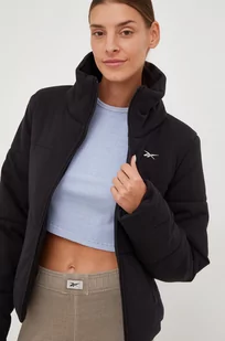 Reebok kurtka damska kolor czarny przejściowa - Kurtki damskie - miniaturka - grafika 1