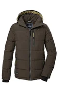 Kurtki męskie - G.I.G.A. DX Męska kurtka pikowana/kurtka funkcyjna z odpinanym kapturem GW 27 MN QLTD JCKT, oliwkowa brązowa, 4XL, 41870-000 - miniaturka - grafika 1