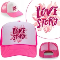 Czapki i chusty sportowe męskie - Czapka Bejsbolówka z Daszkiem Różowa Modne Wzory - miniaturka - grafika 1