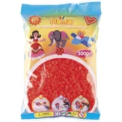 Prace ręczne dla dzieci - Hama 201-35 - neon czerwony - 3000 koralików midi - miniaturka - grafika 1