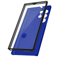 Etui i futerały do telefonów - Etui 360° do Samsunga Galaxy S22 Ultra Elastyczny przód i sztywny tył – niebieski - miniaturka - grafika 1