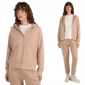 Bluzy damskie - BLUZA DAMSKA 4F Z KAPTUREM CIEPŁA DRESOWA NA ZAMEK BAWEŁNA F1977 r. XL - miniaturka - grafika 1