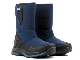 Śniegowce damskie na rzep - DK TECH Aqua Soft Shell 2182, granatowe - Śniegowce damskie - miniaturka - grafika 1