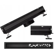 Odpływy liniowe - Odpływ liniowy ścienny MEXEN Flat Wall, 2w1, czarny, 90 cm - miniaturka - grafika 1