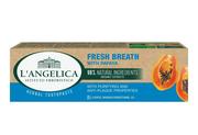 Pasty do zębów - L'Angelica L'Angelica Świeży Oddech z Papają - naturalna odświeżająca pasta do zębów bez fluoru 75 ml - miniaturka - grafika 1