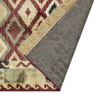 Dywany - Dywan z frędzlami Teheran Kilim beżowo-czerwony 120 x 170 cm - miniaturka - grafika 1