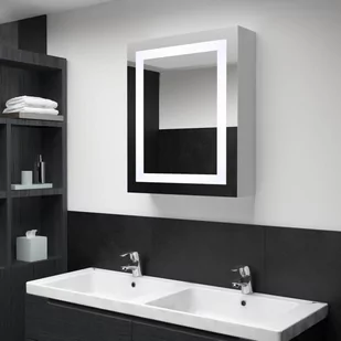 vidaXL Szafka łazienkowa z lustrem i LED, 50 x 13 x 70 cm - Szafki łazienkowe - miniaturka - grafika 8
