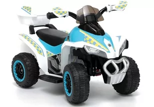 LEAN CARS Quad na Akumulator GTS1188-A Biały Policyjny 6457 - Pojazdy elektryczne dla dzieci - miniaturka - grafika 1