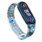 Etui i futerały do telefonów - Zamienna silikonowa opaska pasek bransoleta bransoletka do Xiaomi Mi Band 6 / 5 niebieski - miniaturka - grafika 1