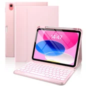 Etui do tabletów - Etui z klawiaturą RGB do Apple iPad 11 202510 2022, Bluetooth futerał case - miniaturka - grafika 1