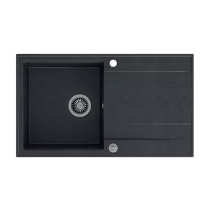 QUADRON Zlew EVAN 111 black diamond + syfon INOX - Zlewozmywaki - miniaturka - grafika 1