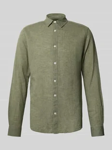 Koszula casualowa o kroju slim fit z mieszanki lnu i bawełny model ‘CAIDEN’ - Koszule męskie - miniaturka - grafika 1
