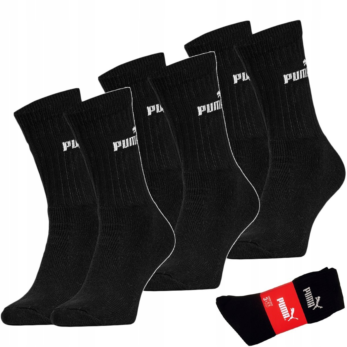 SKARPETY sportowe Puma Crew długie 3 PAK - 43-46
