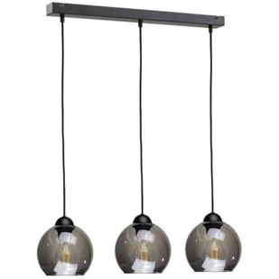 Keter Lighting Yuno lampa wisząca 3x60 czarny/szkło przydymione 1319 - Lampy sufitowe - miniaturka - grafika 1