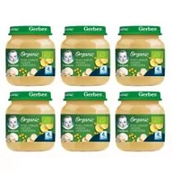 Dania dla dzieci - Gerber Organic Zupka krem z białych warzyw z kukurydzą dla niemowląt po 4 miesiącu Zestaw 6 x 125 g Bio - miniaturka - grafika 1