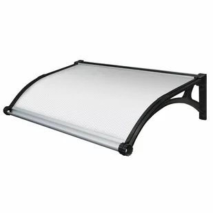 Daszek nad drzwi 120x80 cm Coppoline Led czarny 5905725053926 - Daszki nad drzwi - miniaturka - grafika 1