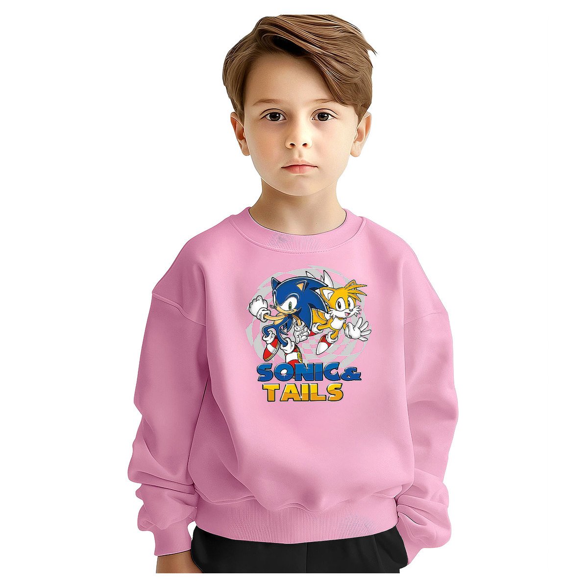 BLUZA DZIECIĘCA MŁODZIEŻOWA SONIC 134-140 WZORY PREZENT